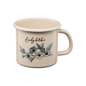 Kubek emaliowany FLORES 9cm/0,5L wzór 2